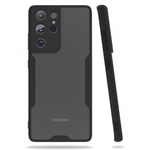 Samsung Galaxy S21 Ultra Kılıf Platin Kamera Koruma Silikon Kılıf ürün görseli 1