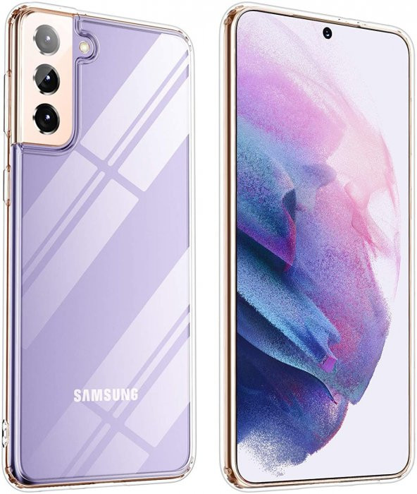 Samsung Galaxy S21 Plus Kılıf Lüx Şeffaf Silikon Kılıf ürün görseli 1