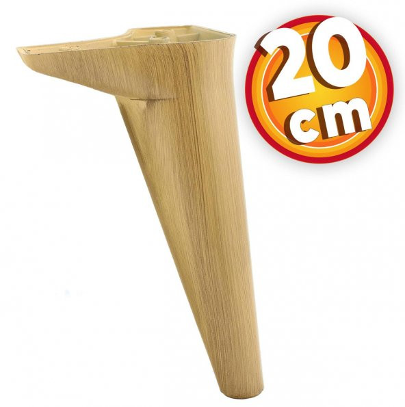 Mobilya Kanepe Sehpa Puf Koltuk Ayağı Baza Ayak Kahverengi 20 cm ürün görseli 1