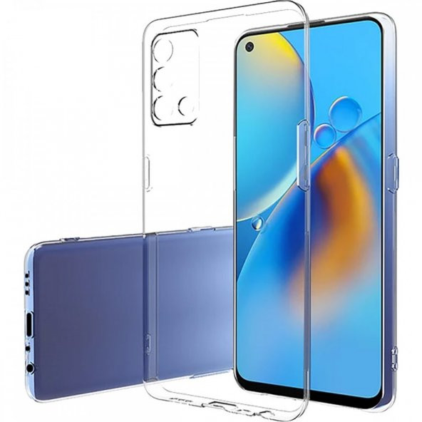 Oppo A74 4G Kılıf Lüx Kamera Korumalı Şeffaf Silikon Kılıf ürün görseli 1