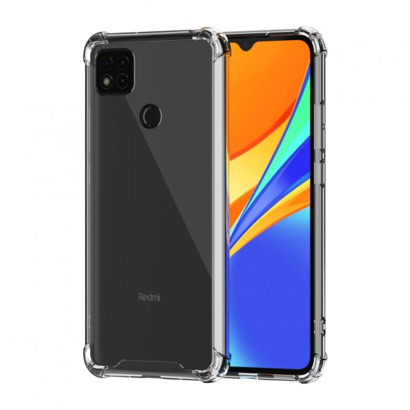 Xiaomi Redmi 9C Kılıf Antishock Darbe Emici Şeffaf Sert Silikon ürün görseli 1