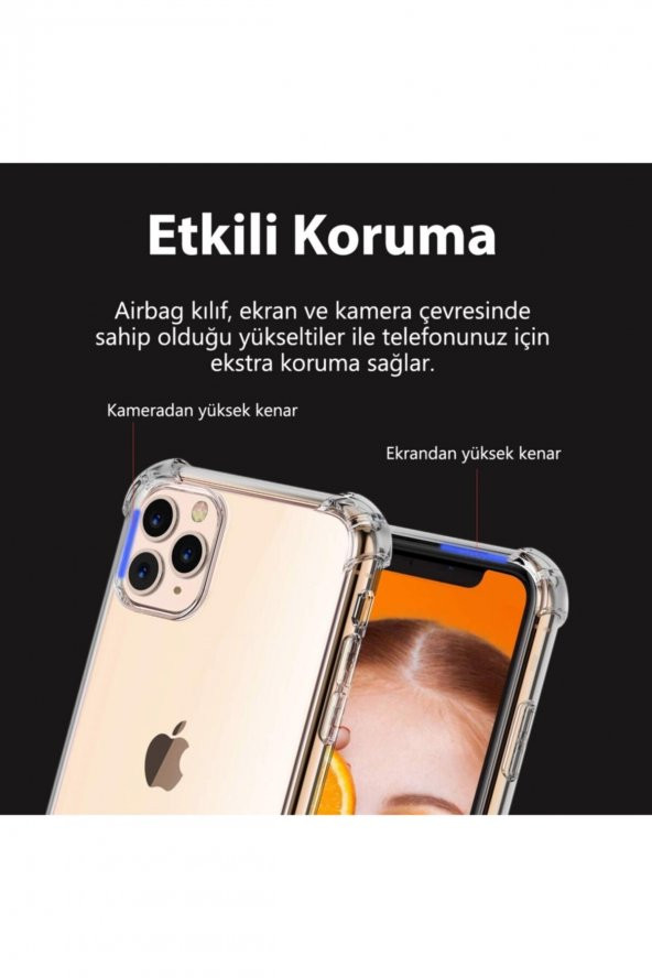 Xiaomi Redmi Note 8 Pro Kılıf Antishock Sert Şeffaf Silikon - Resim 5