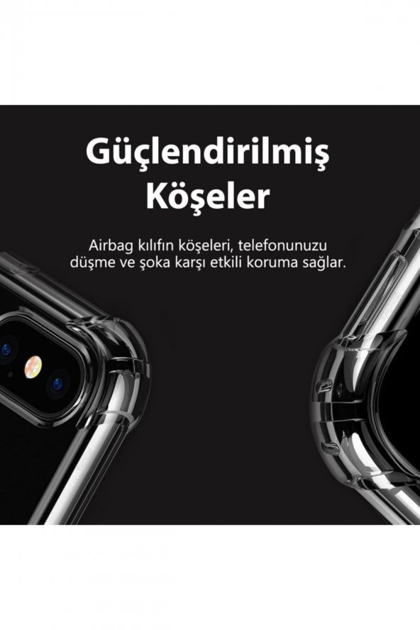 Xiaomi Redmi Note 8 Pro Kılıf Antishock Sert Şeffaf Silikon - Resim 6
