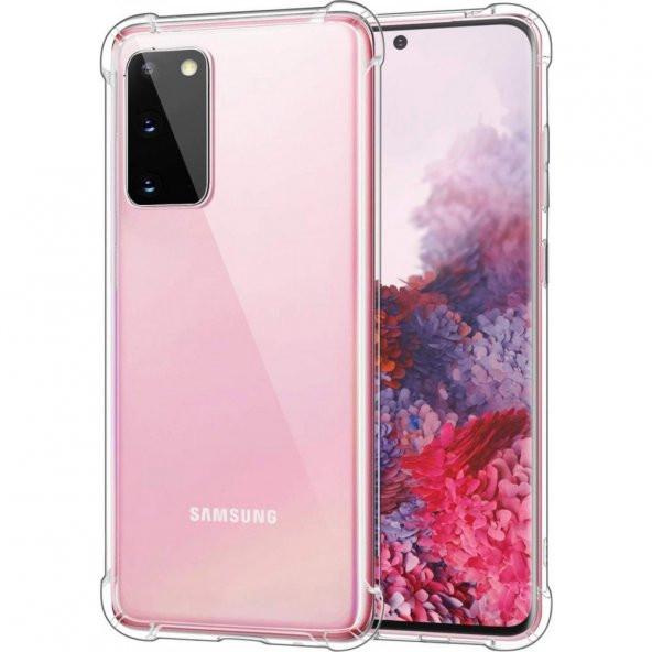 Samsung Galaxy S20 Kılıf Antishock Darbe Emici Şeffaf Silikon ürün görseli 1