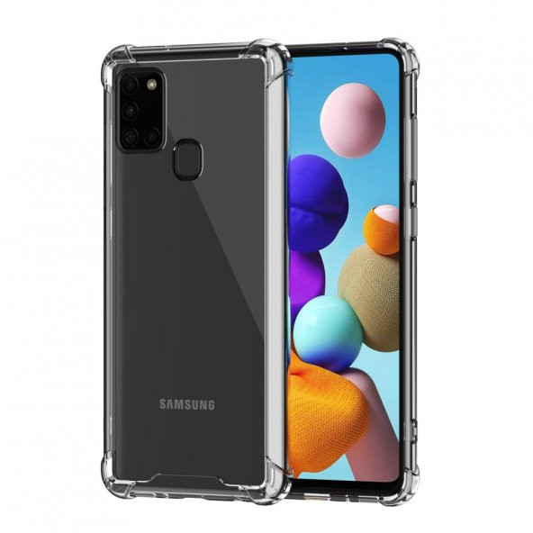 Samsung Galaxy A21S Kılıf Antishock Darbe Emici Şeffaf Silikon ürün görseli 1