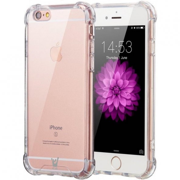 Apple iPhone 6/6S Plus Kılıf Antishock Darbe Emici Şeffaf Silikon ürün görseli 1