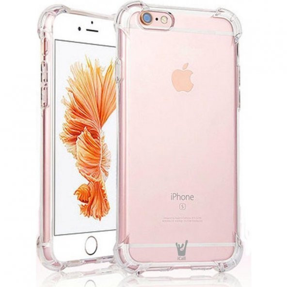 Apple iPhone 6/6S Kılıf Antishock Darbe Emici Şeffaf Sert Silikon ürün görseli 1