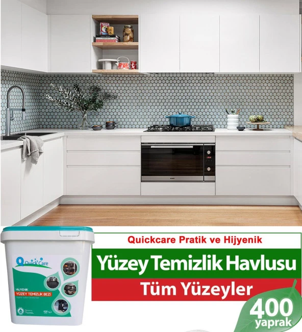 QUICKCARE Dezenfektanlı Yüzey Temizlik Havlusu 400 Yaprak, YEDEK POŞET Aloe Vera Kokulu ürün görseli 1