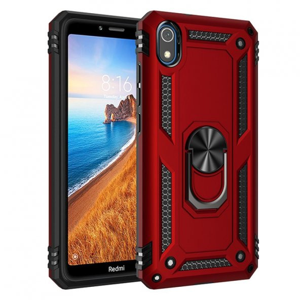 Xiaomi Redmi 7A Kılıf Sofya Yüzüklü Standlı Korumalı Kılıf ürün görseli 1