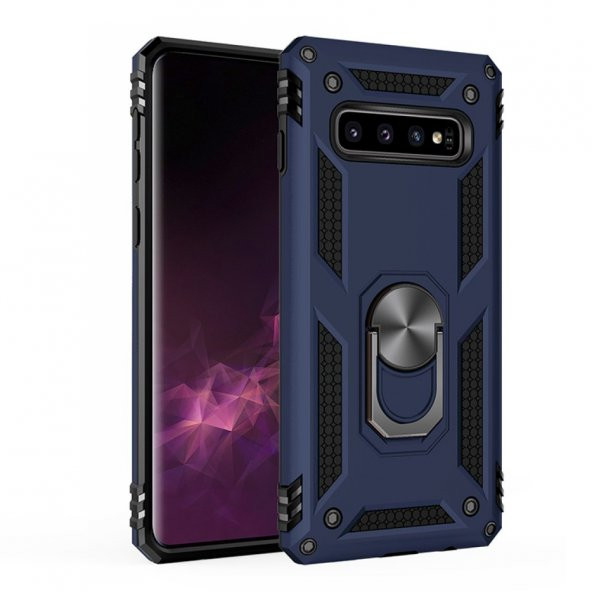 Samsung Galaxy S10 Plus Kılıf Sofya Yüzüklü Standlı Silikon Kılıf ürün görseli 1