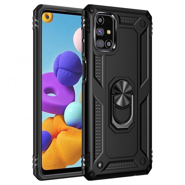 Samsung Galaxy M51 Kılıf Sofya Yüzüklü Standlı Korumalı Kılıf ürün görseli 1