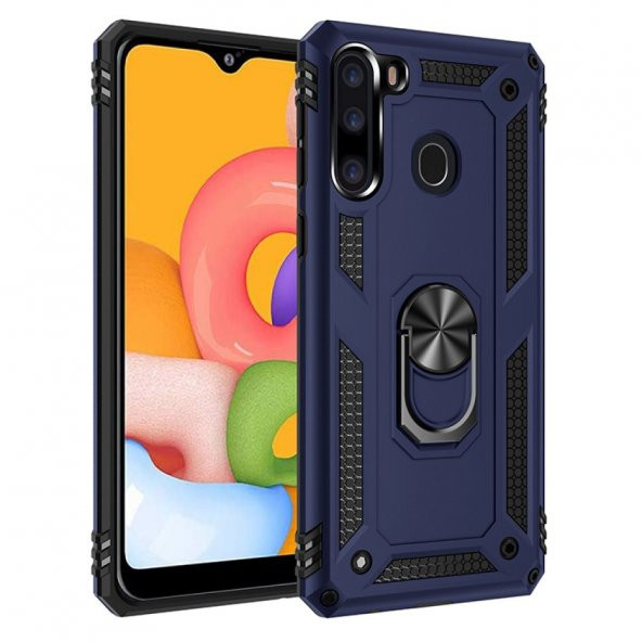 Samsung Galaxy A21 Kılıf Sofya Yüzüklü Standlı Korumalı Kılıf ürün görseli 1