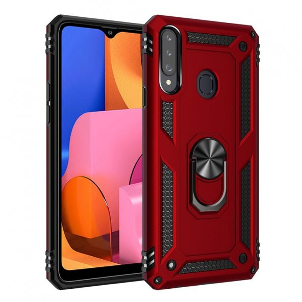 Samsung Galaxy A20S Kılıf Sofya Yüzüklü Standlı Korumalı Kılıf ürün görseli 1