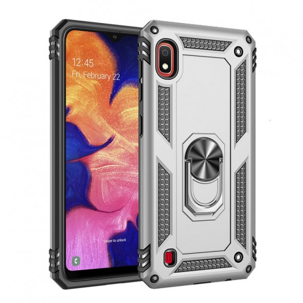 Samsung Galaxy A10 Kılıf Sofya Yüzüklü Standlı Silikon Kılıf ürün görseli 1