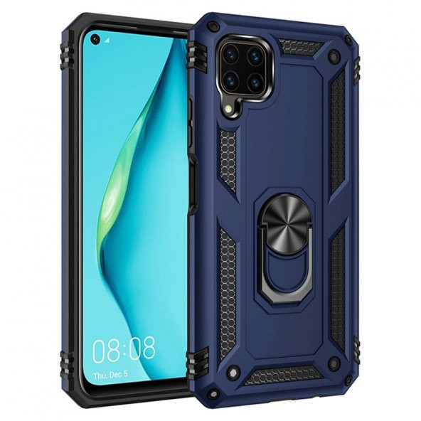 Huawei P40 Lite Kılıf Sofya Yüzüklü Standlı Korumalı Kılıf ürün görseli 1