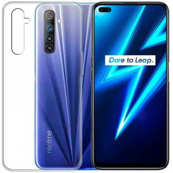 Realme 6 Pro Kılıf Lüx Şeffaf Silikon Kılıf Yüksek Koruma ürün görseli 1