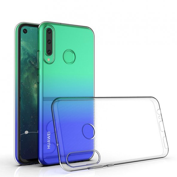 Huawei Y6P Kılıf Lüx Kamera Korumalı Şeffaf Silikon Kılıf ürün görseli 1