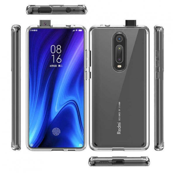 Xiaomi Mi 9T Kılıf Lüx Kamera Korumalı Şeffaf Silikon Kılıf ürün görseli 1