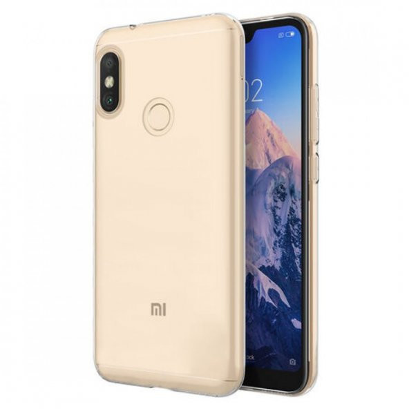 Xiaomi Mi A2 Lite Kılıf Lüx Kamera Korumalı Şeffaf Silikon Kılıf ürün görseli 1