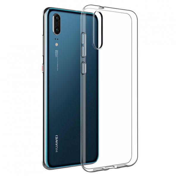 Huawei P20 Kılıf Lüx Kamera Korumalı Şeffaf Silikon Kılıf ürün görseli 1