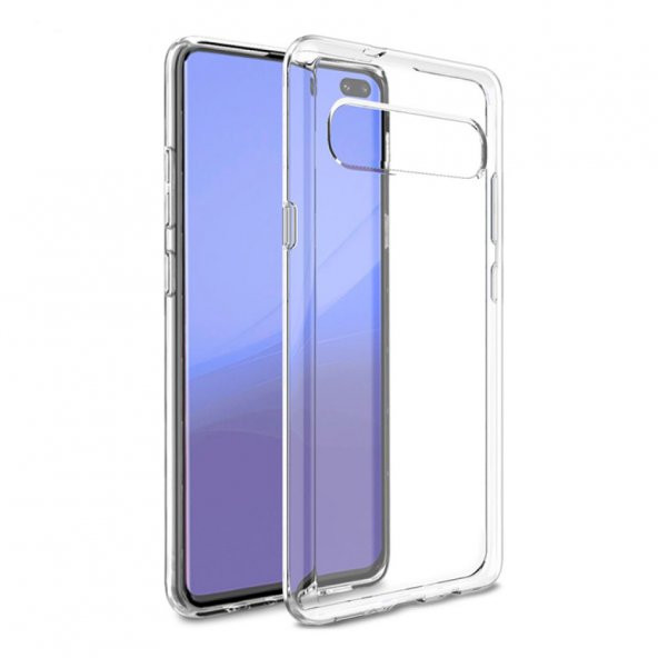 Samsung Galaxy S10 Kılıf Lüx Kamera Korumalı Şeffaf Silikon Kılıf ürün görseli 1