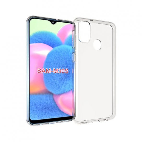 Samsung Galaxy M30S Kılıf Lüx Şeffaf Silikon Kılıf ürün görseli 1