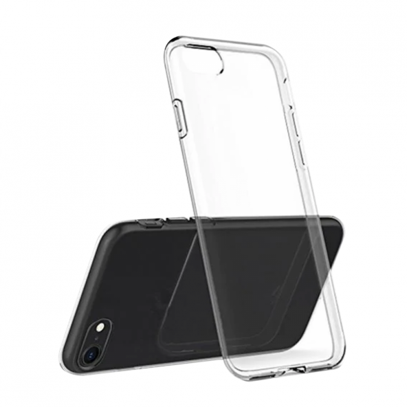 Apple iPhone 8 Kılıf Lüx Kamera Korumalı Şeffaf Silikon Kılıf ürün görseli 1