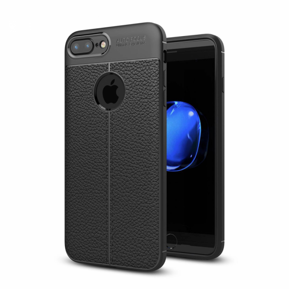 iPhone 7 Plus Kılıf Focus Deri Görünümlü Silikon Kılıf Kapak ürün görseli 1