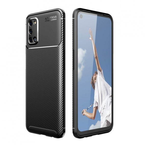 Oppo A72 Kılıf Focus Karbon Silikon Kılıf Esnek Kapak ürün görseli 1