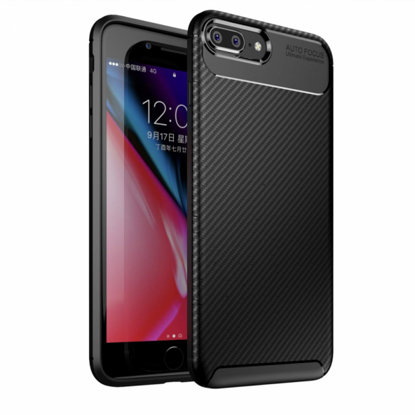 iPhone 7 Plus Kılıf Focus Karbon Silikon Kılıf Esnek Kapak ürün görseli 1