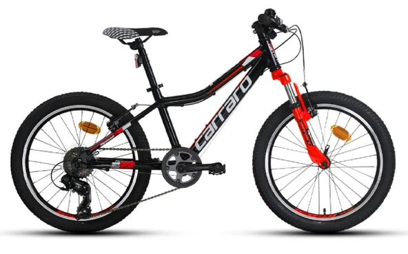 Carraro Speed 200 20 Jant 7 Vites V-Fren Çocuk Bisikleti / Siyah Kırmızı Beyaz ürün görseli 1