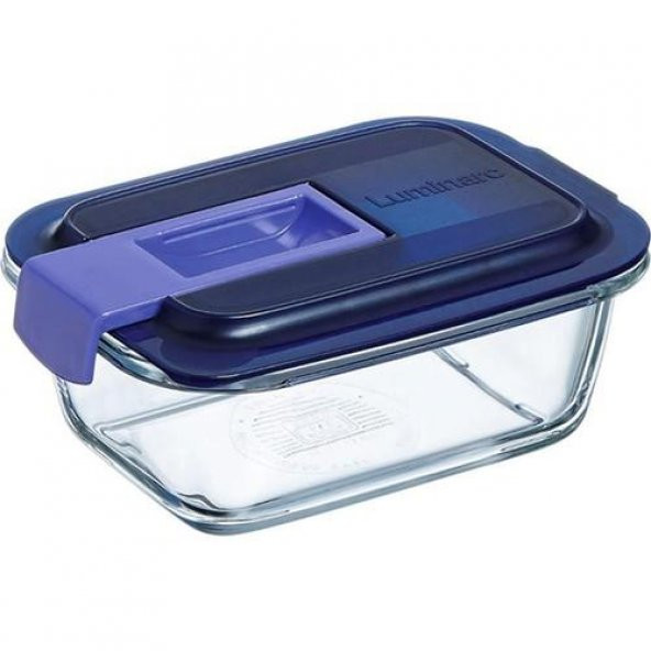 Aryıldız Luminarc Temp Easy Box Dikdörtgen Saklama Kabı 38 cc Mavi Kapak ürün görseli 1