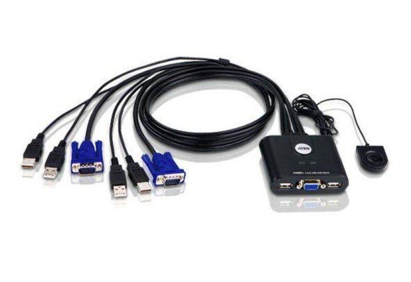 Aten CS22U 2 Port Mini USB Kvm Switch+Kablo ürün görseli 1