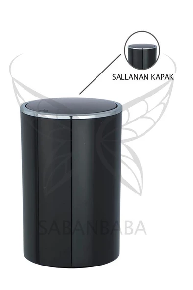 Siyah, Çöp Kovası 5 Litre - İnca Model - Resim 3
