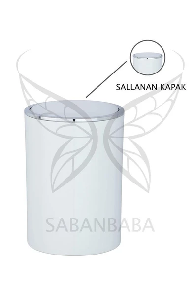 Beyaz, Çöp Kovası 2 Litre - İnca Model - Resim 2