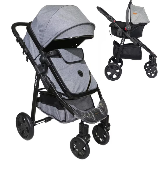 Ottoplus OP470 Travel Sistem Bebek Arabası / Gri ürün görseli 1