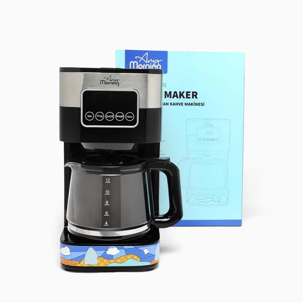 Any Morning SH21615S Filtre Kahve Makinesi, 900 W, 1.5L Kapasite, Zamanlayıcı ve Aroma Seçimi - Resim 7