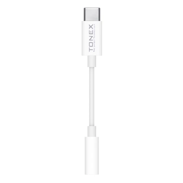 Tonex AX-03 Type-C to 3.5mm Kulaklık Dönüştürücü Kablo Beyaz ürün görseli 1