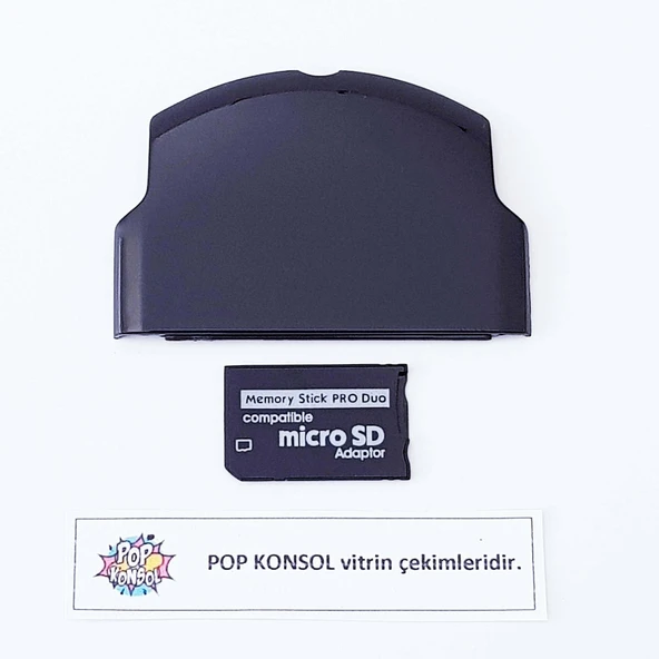 PSP Slim Kapak ve Memory Stick Pro Duo Adaptör Mikro SD Çevirici 2000 3000 Uyumlu PSP Kapak ürün görseli 1
