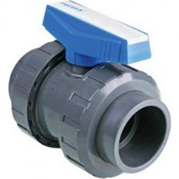 U-PVC Yapıştırma Muflu Küresel Su Vanası 63 lük ürün görseli 1