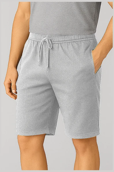 UNISEX GRİ ŞORT - Resim 2