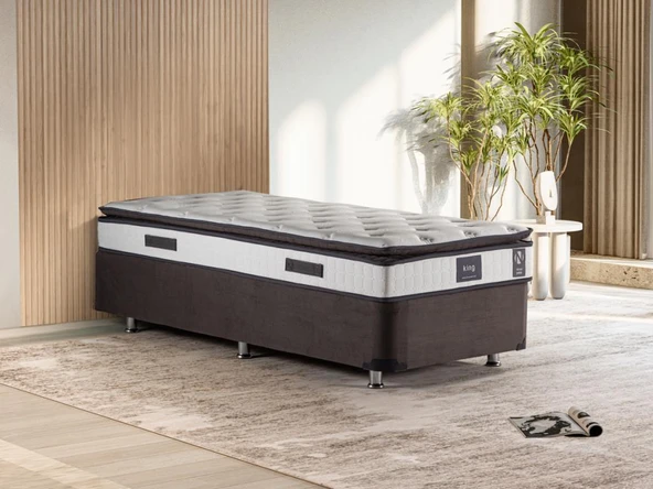 Niron King 90x190 cm Tam Ergonomik Pedli Lüks Yatak Tek Kişilik Orta Sert Özel Yatak ürün görseli 1