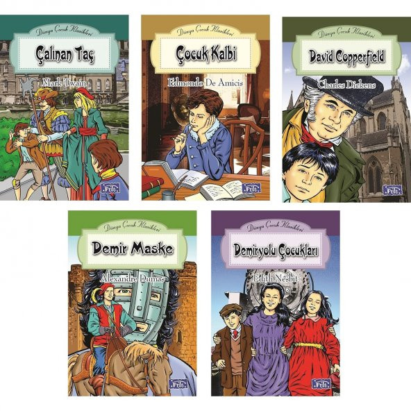 Parıltı Yayınları Çalınan Taç-Çocuk Kalbi-David Copperfield-Demir Maske-Demiryolu Çocukları ürün görseli 1
