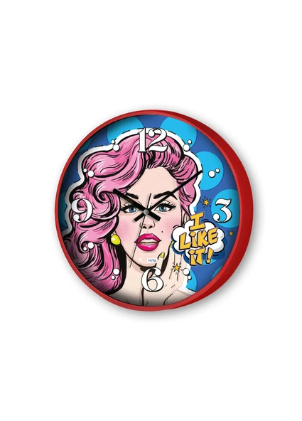 The Mia Popart Duvar Saati Mavi 30 Cm ürün görseli 1