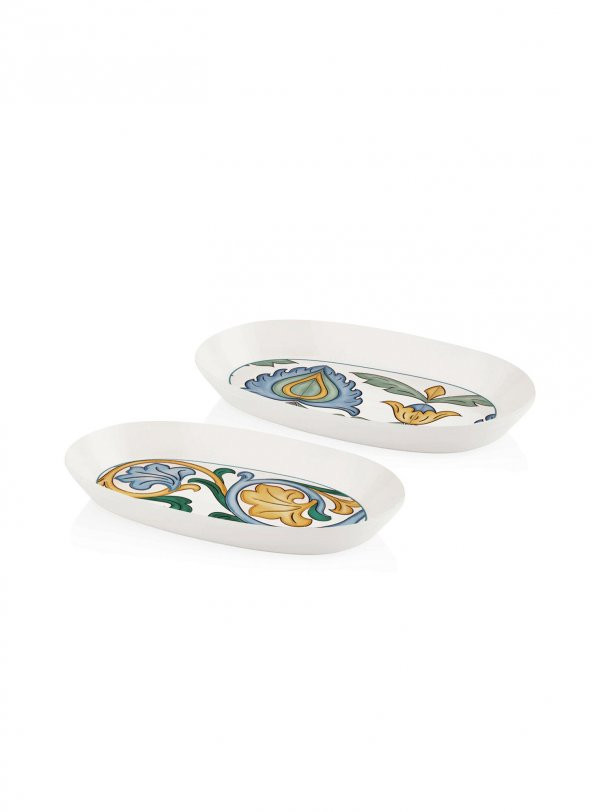 The Mia Limoncello Oval Servis 2li Set Gri 26 cm ürün görseli 1