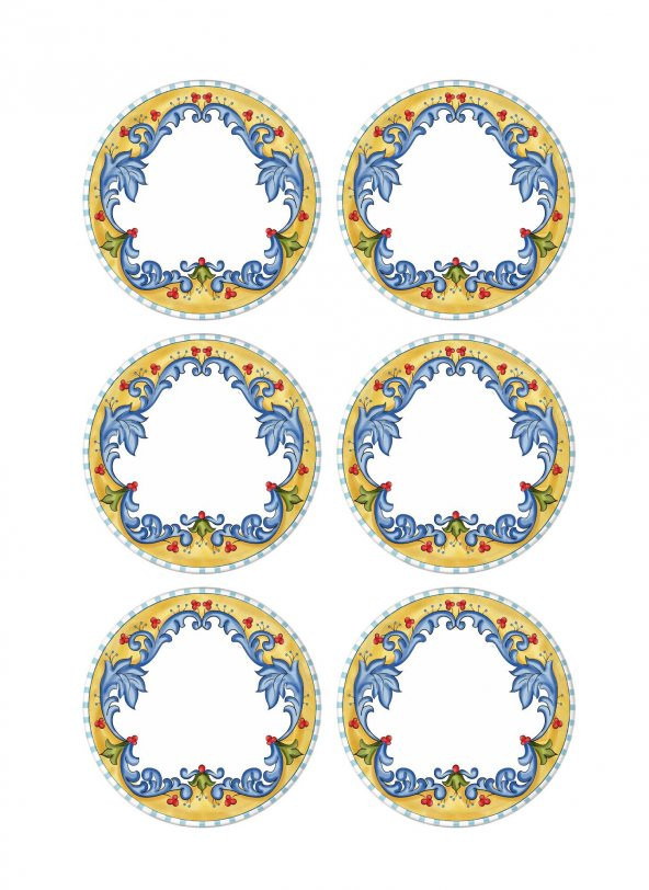 The Mia Limoncello Servis Tabağı 6lı Set 26 cm ürün görseli 1