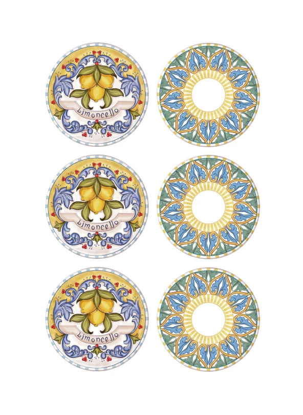 The Mia Limoncello Pasta Tabağı 6lı Set 19 cm ürün görseli 1