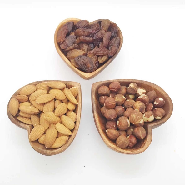 3'lü Karışık Kuruyemiş ( Besni Üzüm + Çiğ Fındık + Çiğ Badem ) 3000 Gram ürün görseli 1