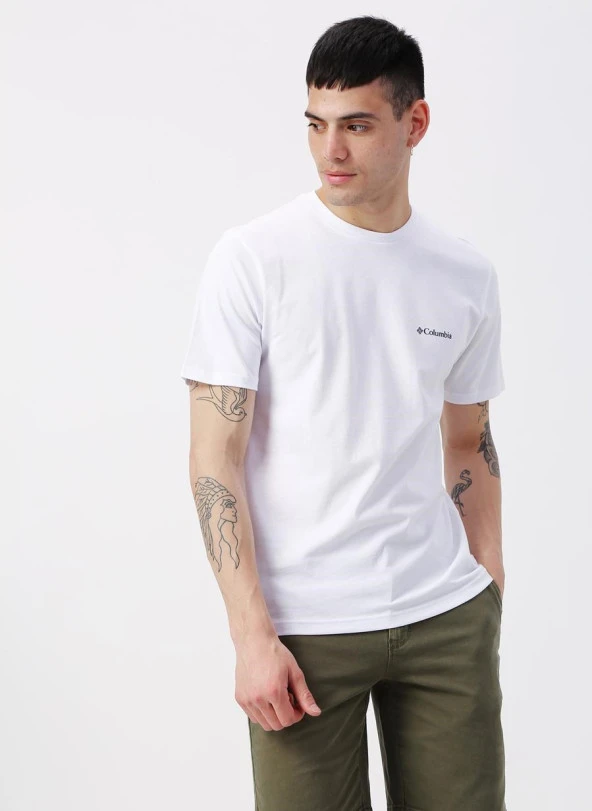 Columbia Csc Basic Logo™ Shirt Erkek Tişört Beyaz ürün görseli 1
