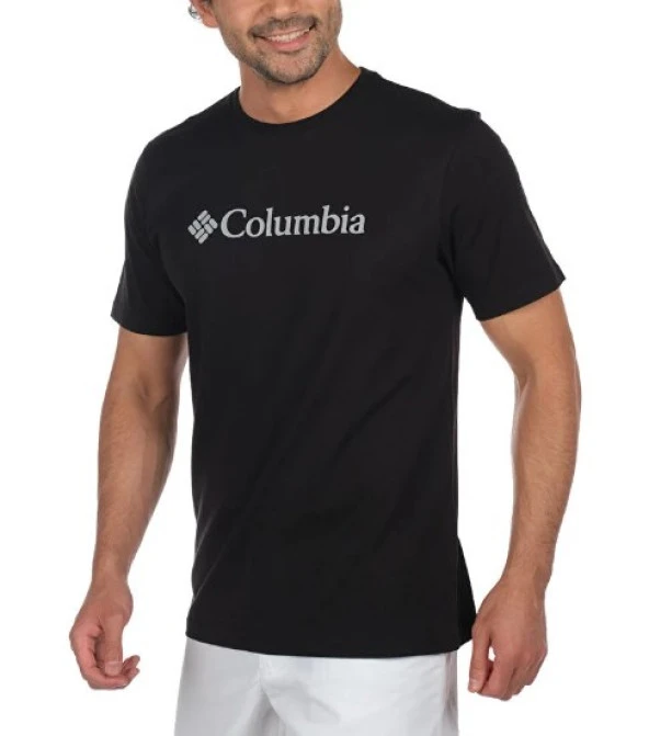 Columbia Csc Basic Logo™ Shirt Erkek Tişört siyah buyuk logo ürün görseli 1